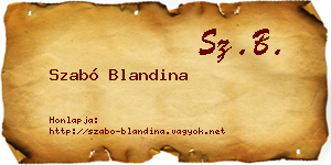 Szabó Blandina névjegykártya